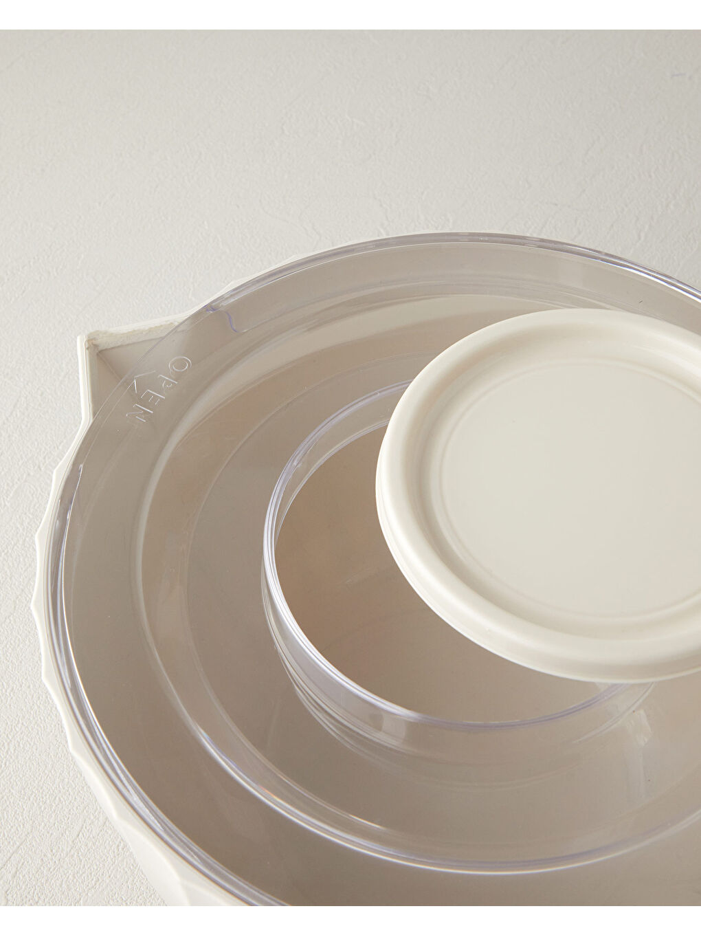 Ekru Callie Plastik 3 Parça Karıştırma Kabı 2,6 L Krem-2