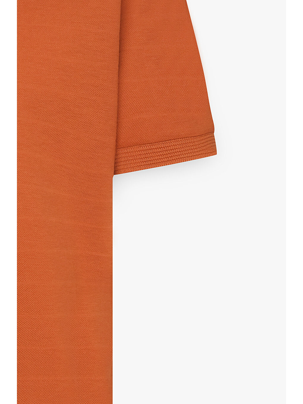 Kahverengi Erkek Kiremit Slim Fit Dar Kesim %100 Pamuk Jakarlı Polo Yaka Tişört-7