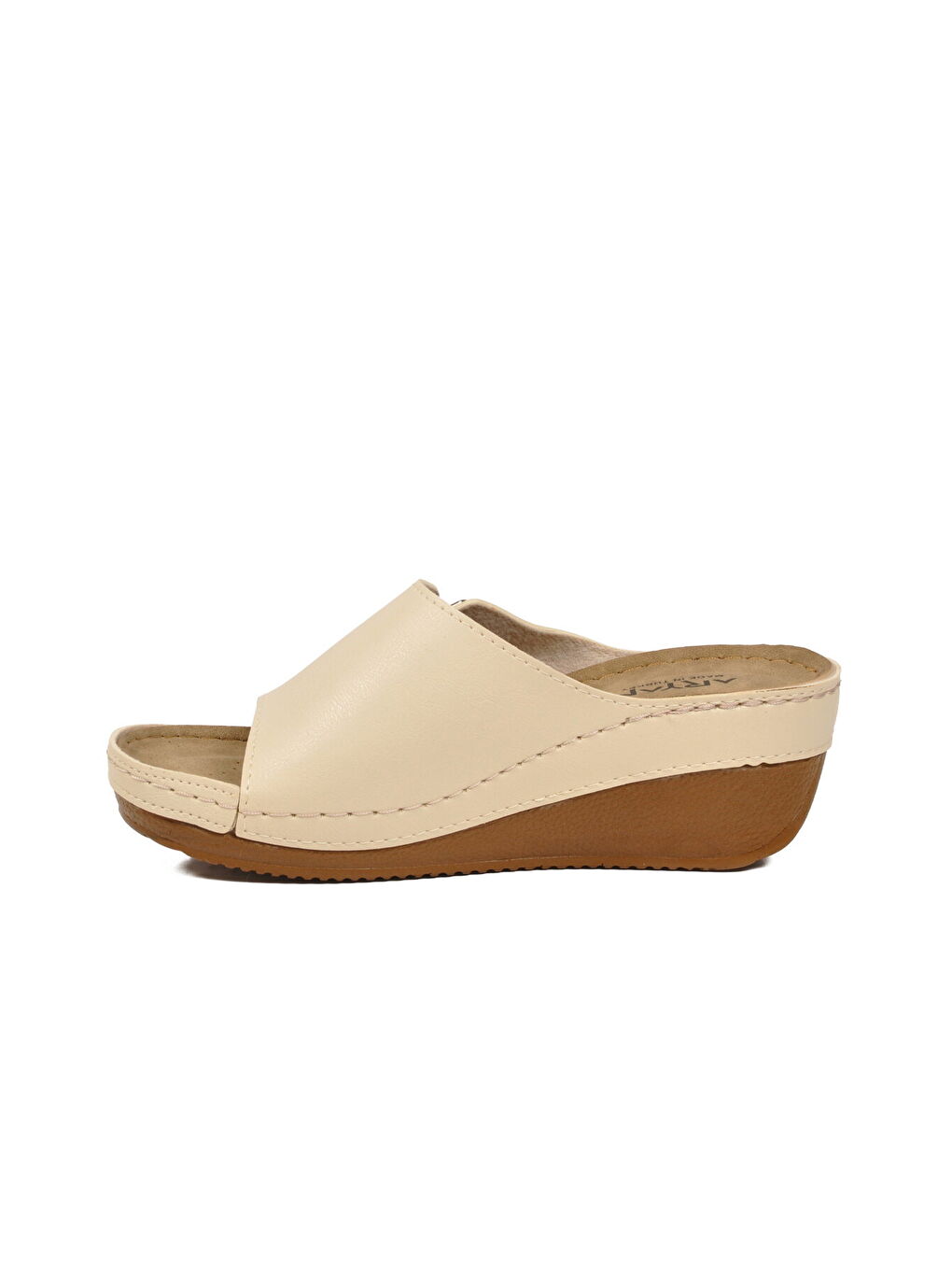 Bej Anatomik Kadın Topuklu Terlik 38-973 RR Z-1