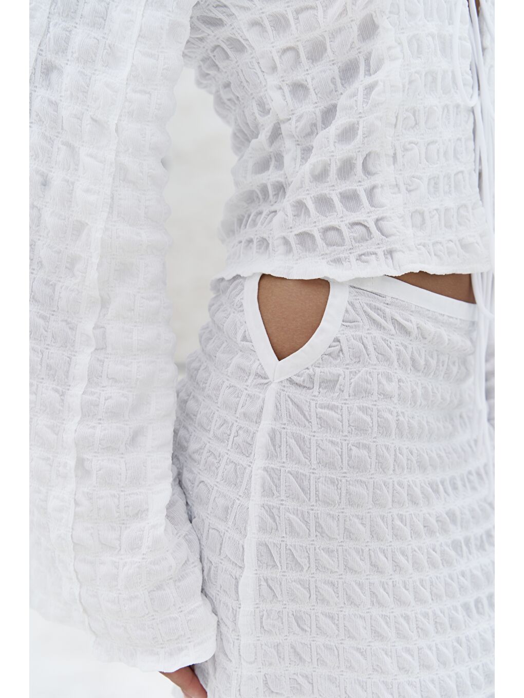 Rania Ekru Gömlek Etek Takım-7