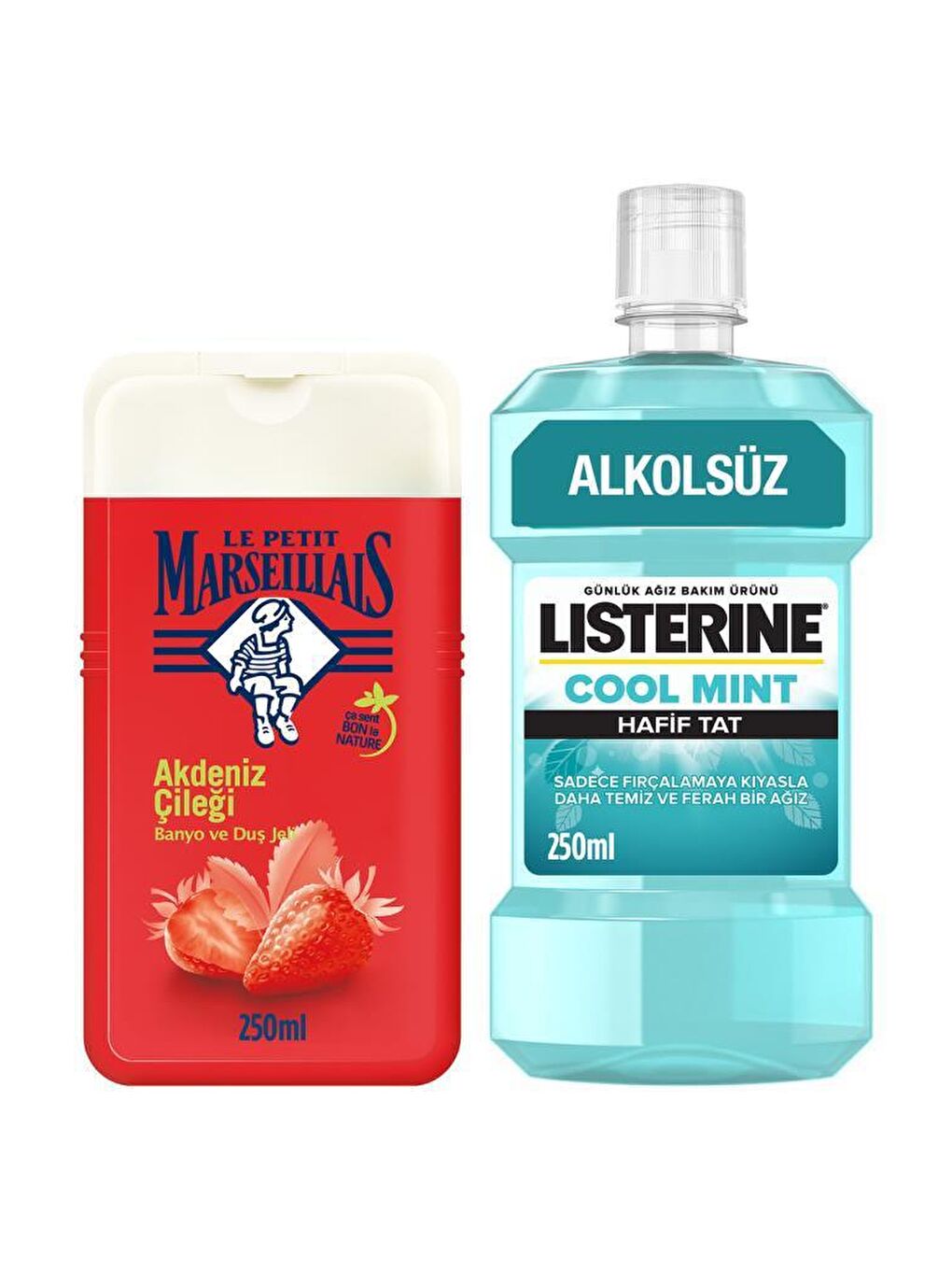 Le Petit Marseillais Renksiz LPM Akdeniz Çileği + Listerine 250 ml - 1