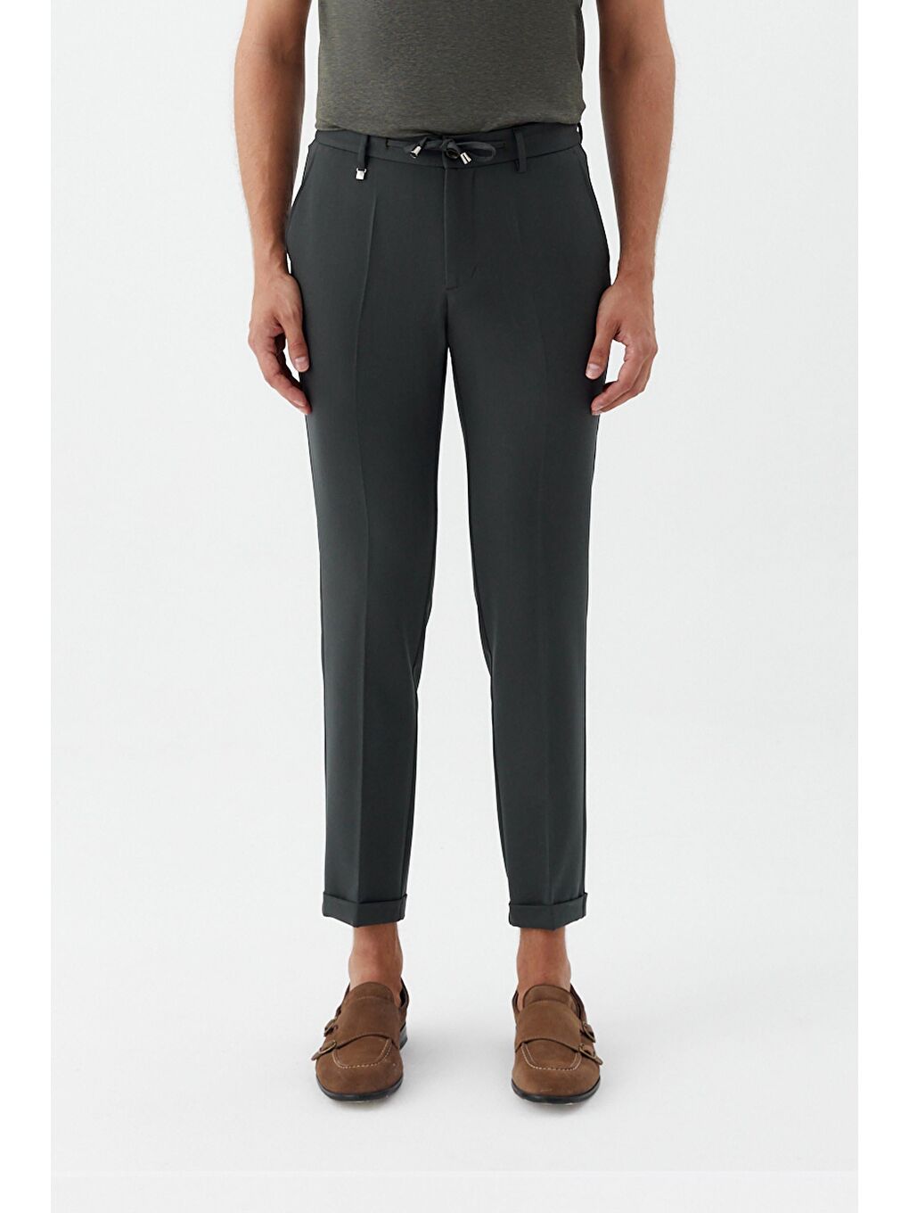 Yeşil Zümrüt Rengi Regular Fit Yan Cepli Jogger Erkek Pantolon