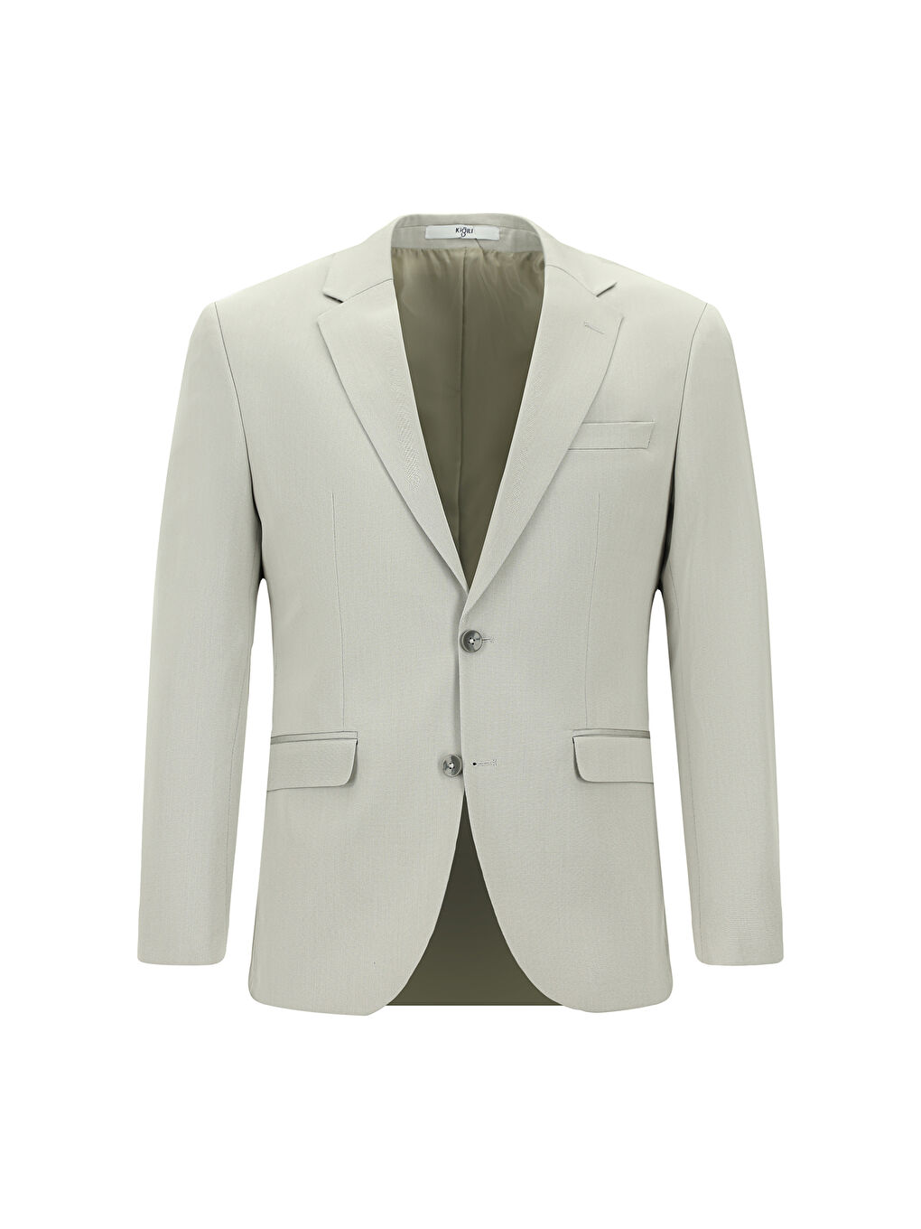 Bej Slim Fit Dar Kesim Pamuklu Lyocell Klasik Takım Elbise-4