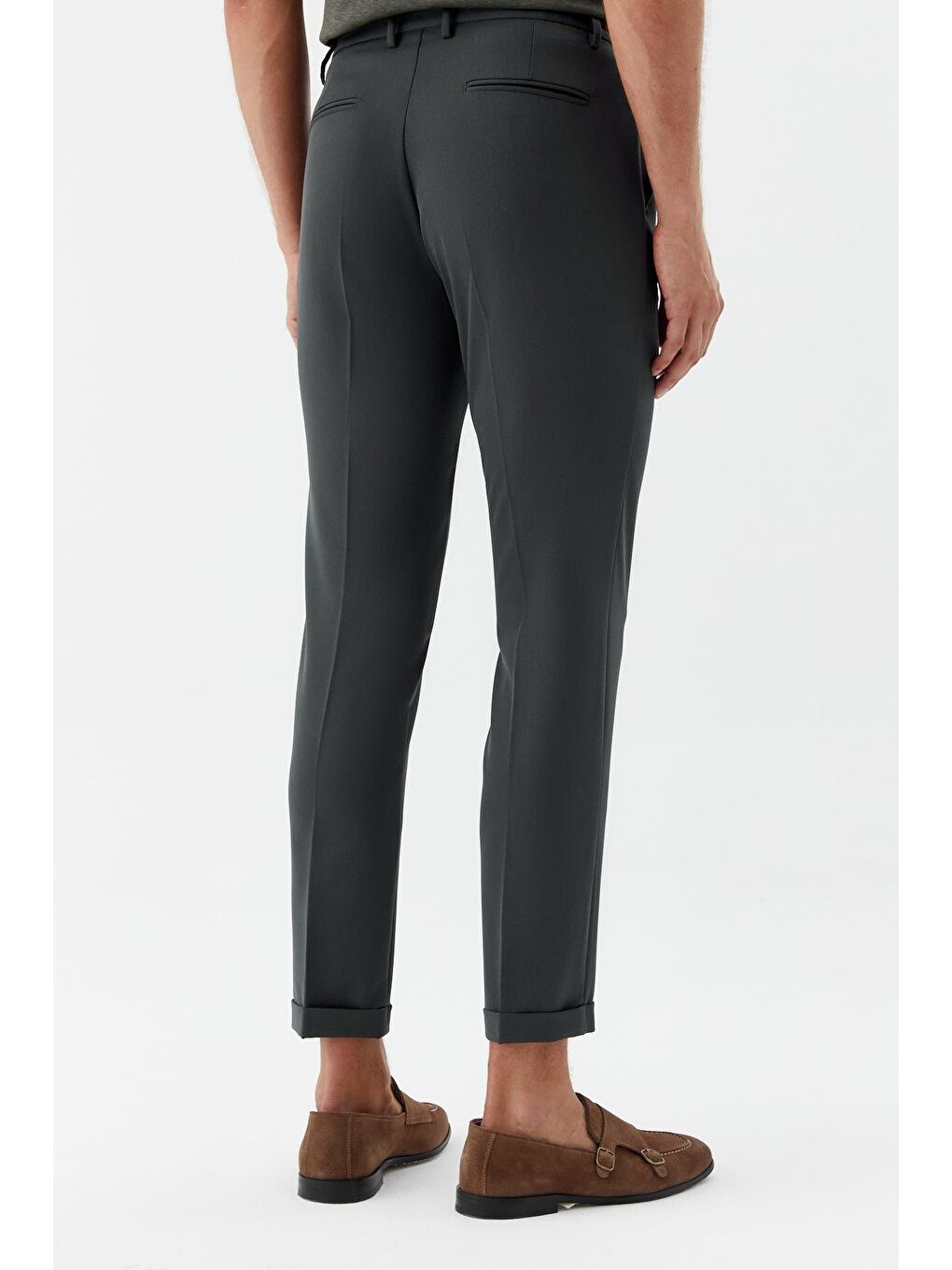 Yeşil Zümrüt Rengi Regular Fit Yan Cepli Jogger Erkek Pantolon-4