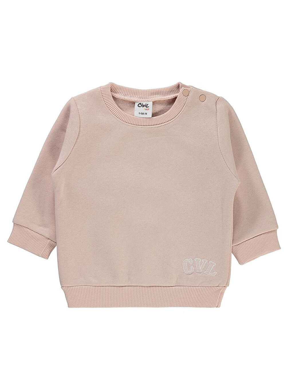 Civil Pudra Baby Kız Bebek Sweatshirt 6-18 Ay Pudra