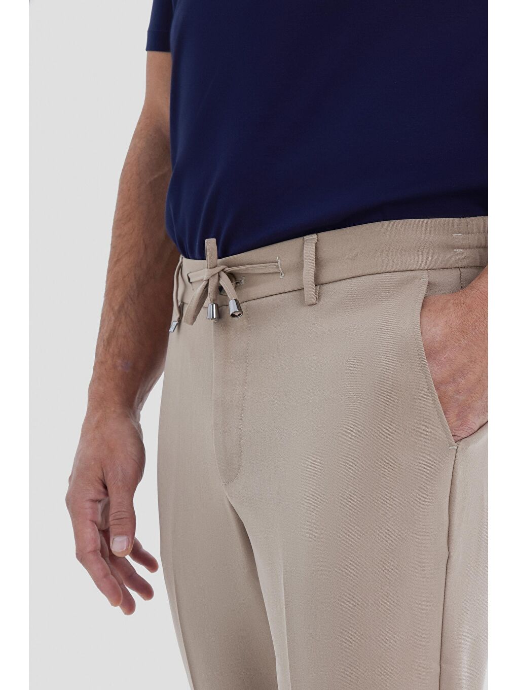 Bej Jogger Erkek Pantolon Normal Bel-2