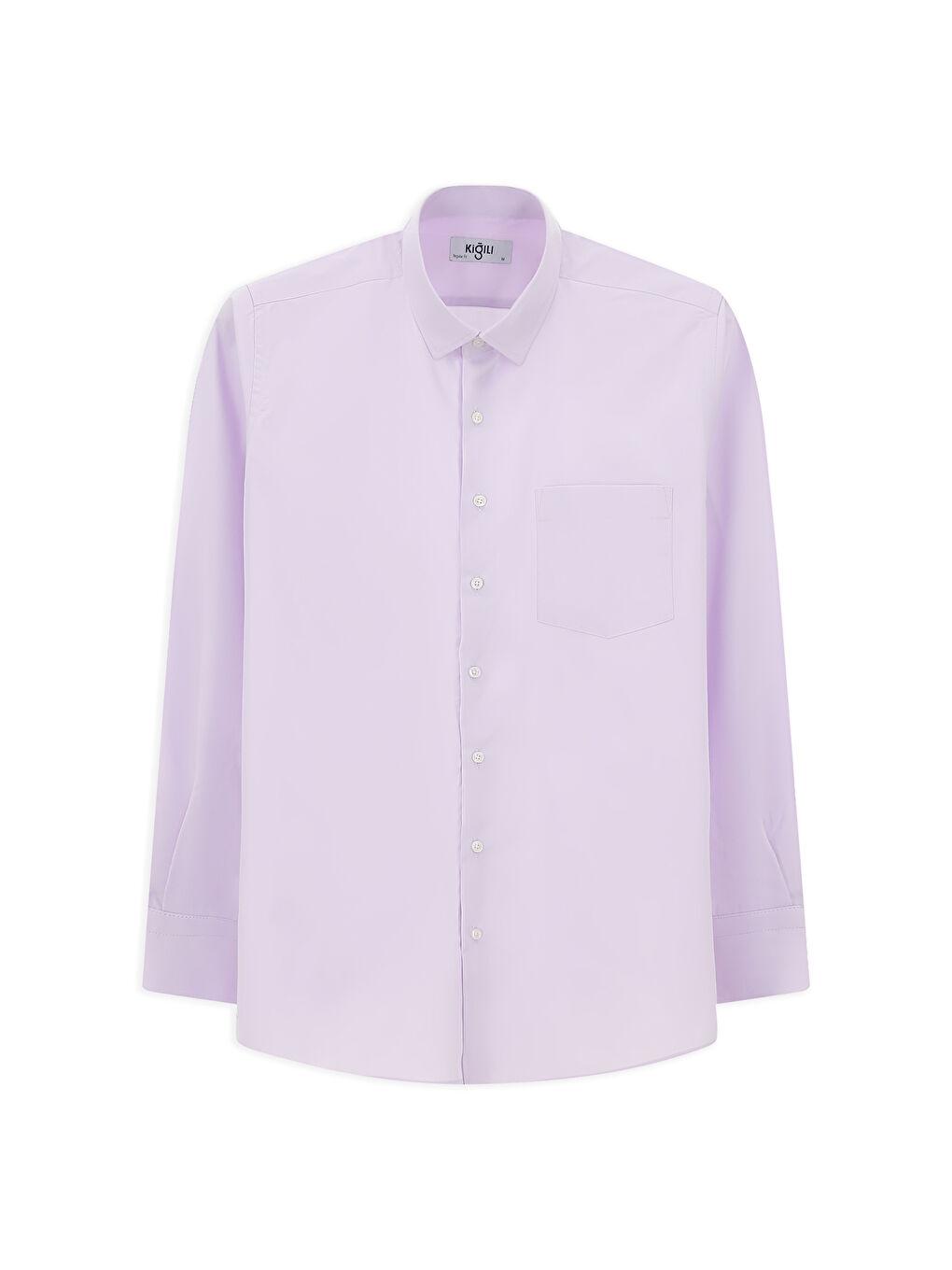 Pembe Uzun Kol Klasik Pamuklu Bambu Gömlek-6