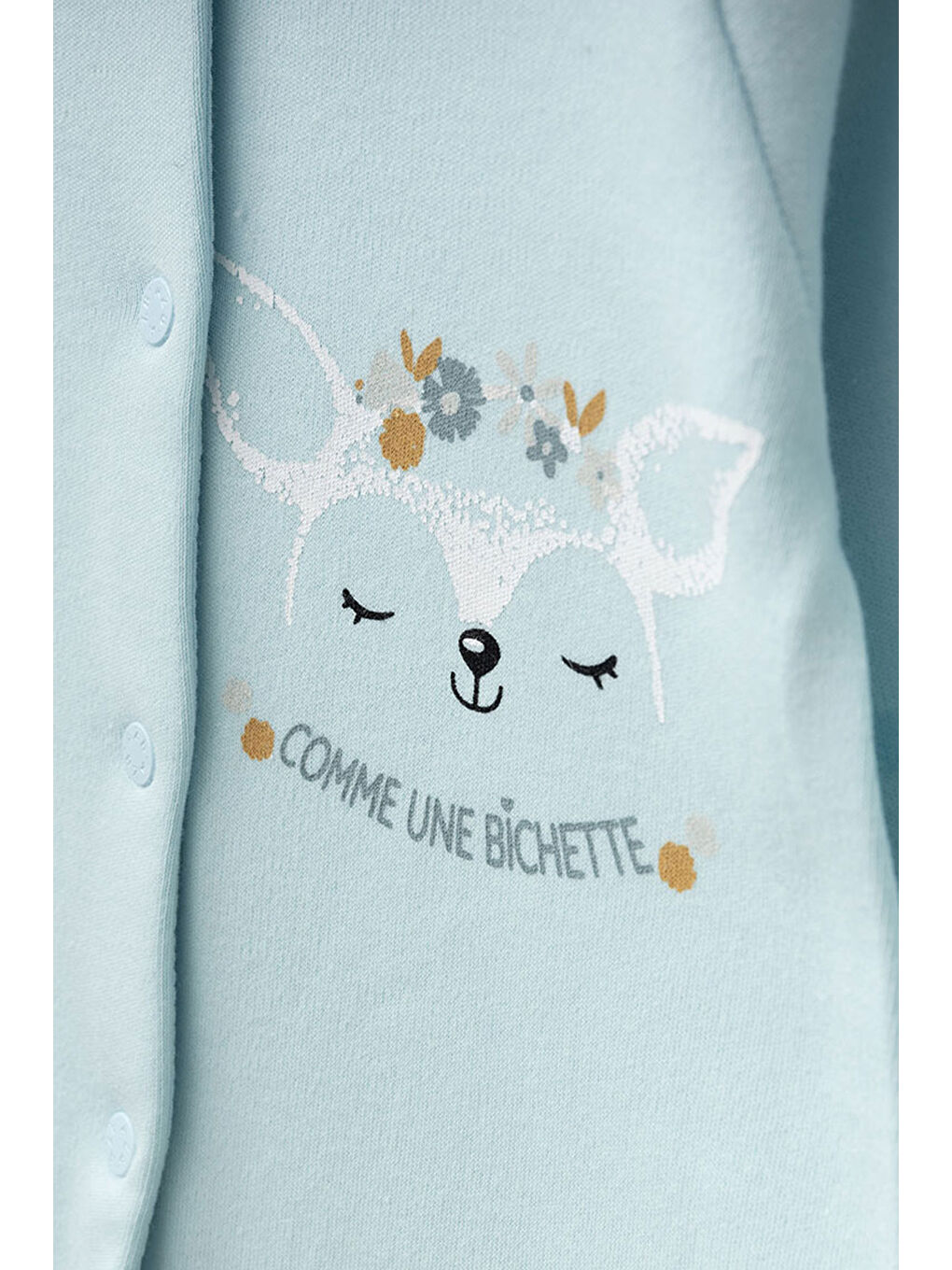 Yeşil Kız Bebek Çıtçıtlı Desenli Patikli Tulum 0 Ay 6 Ay-1