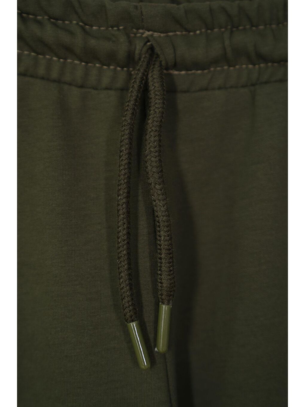 Baskılı Bağcıklı Haki Renk Erkek Çocuk Eşofman Tek Alt-3