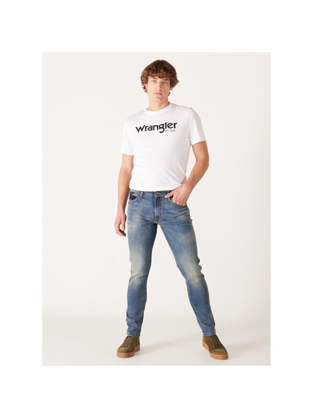 Wrangler Larston Erkek Mavi Jean - 1