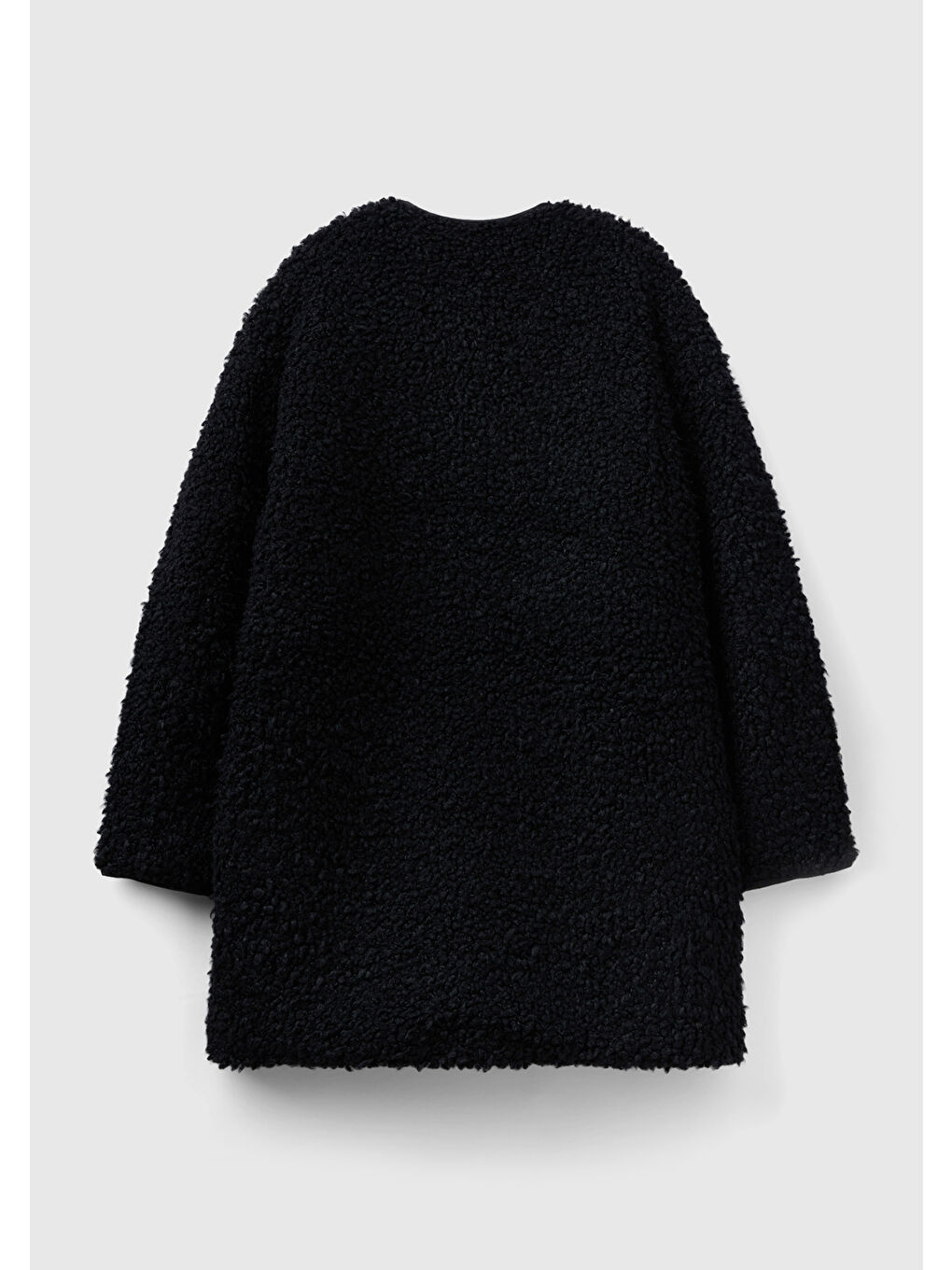 Kadın Siyah Yakasız İnce Mont-3