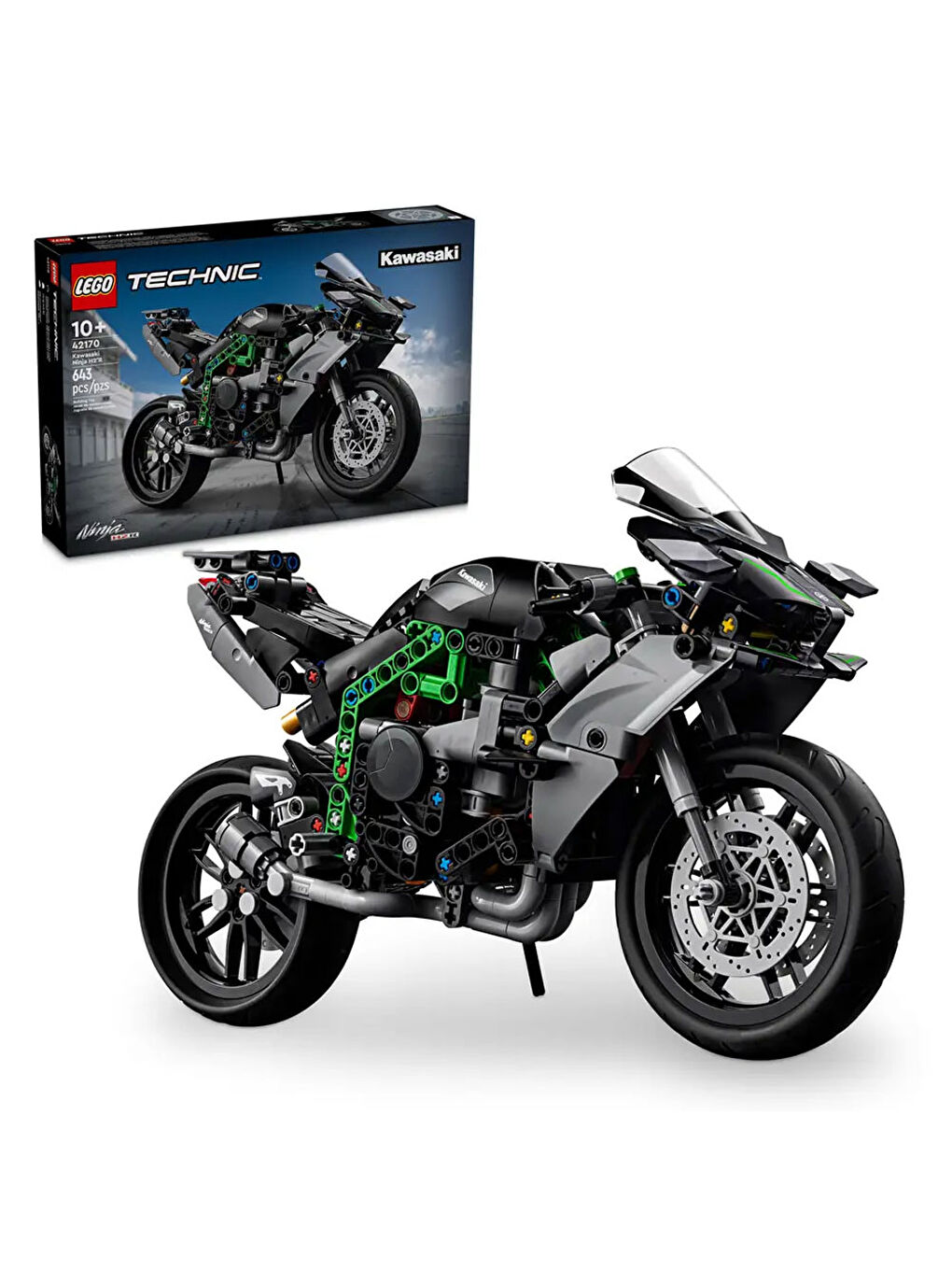 Lego Renksiz Technic Kawasaki Ninja H2R Motosiklet 42170