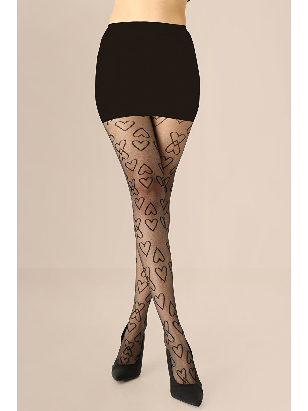 Siyah Kalpli 15 Den Külotlu Çorap-1