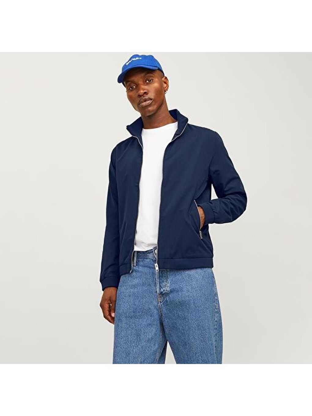 Jack&Jones Rush Harrington Bomber Erkek Lacivert Dik Yaka Ceket-3