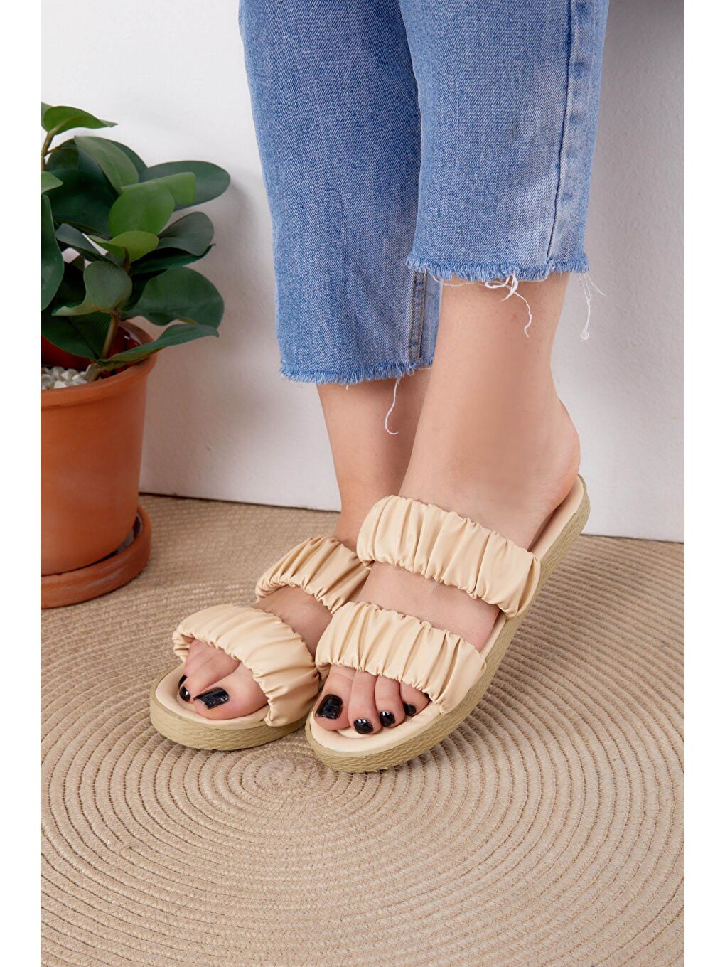 Kadın Bej  terlik  - 25603