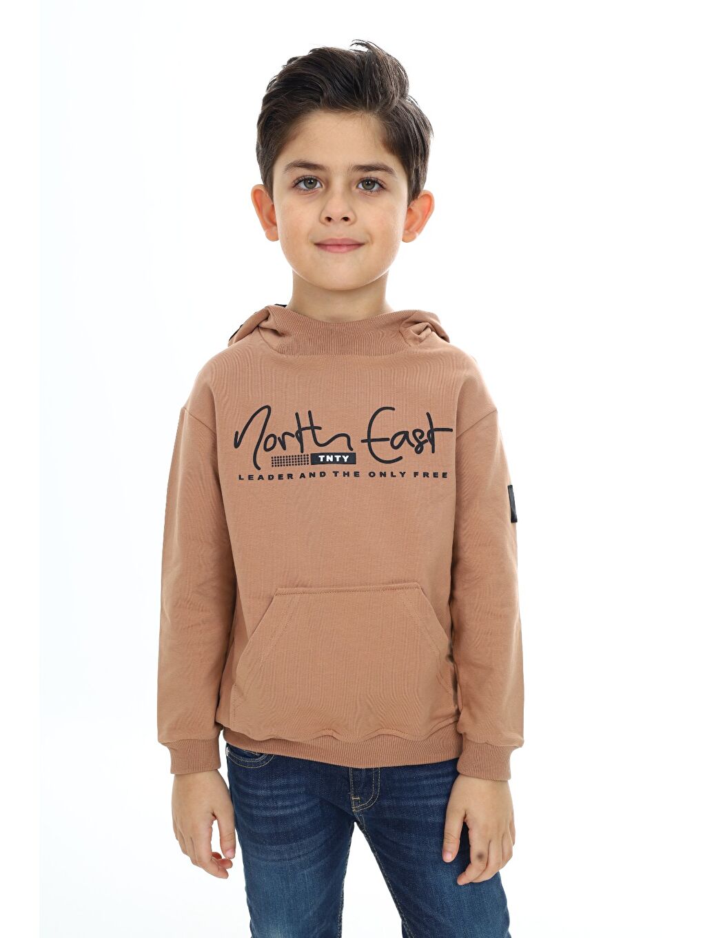 Toontoykids Kahverengi Erkek Çocuk Baskılı Sweatshirt