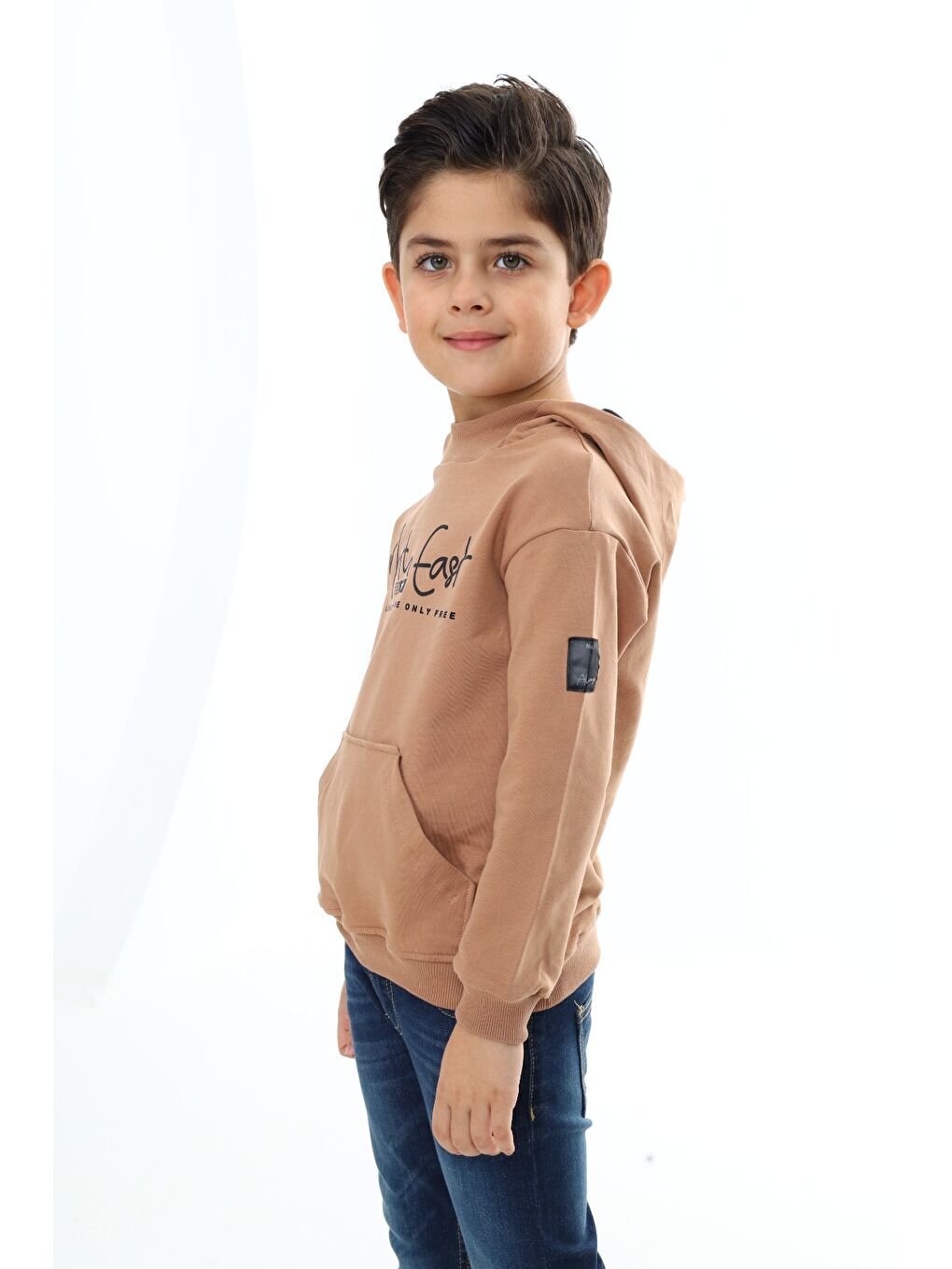 Toontoykids Kahverengi Erkek Çocuk Baskılı Sweatshirt - 1