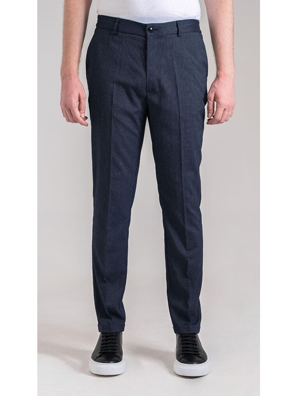 Giotelli Lacivert Standart Fit Dokuma Kumaş Pantolon