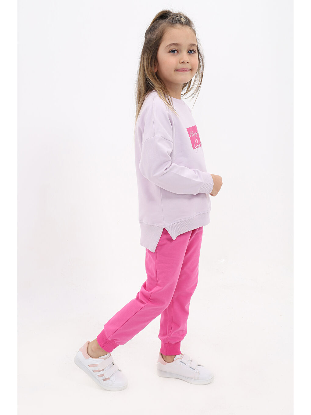 Pembe Kız Çocuk Nakışlı Eşofman Takım-2