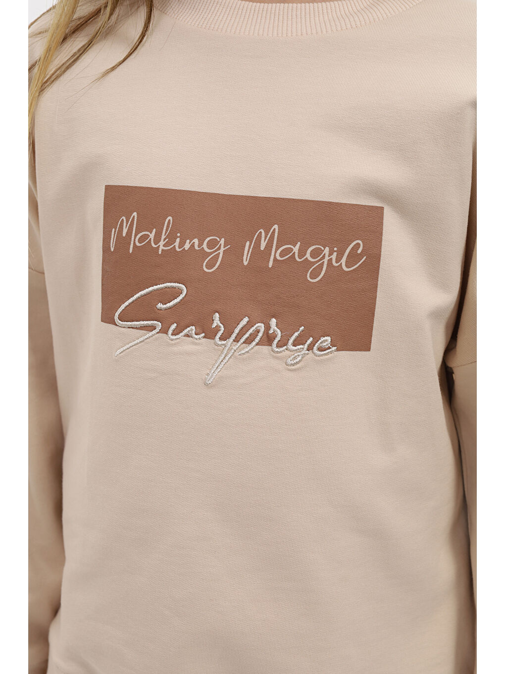 Pembe Kız Çocuk Nakışlı Eşofman Takım-9