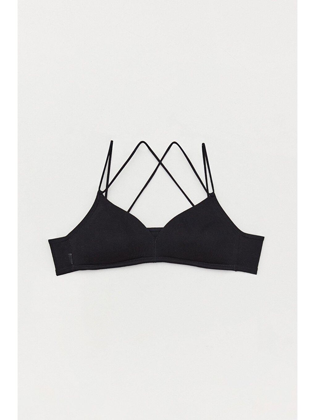 Siyah Basic İp Askılı Genç Kız Alıştırma Sütyeni