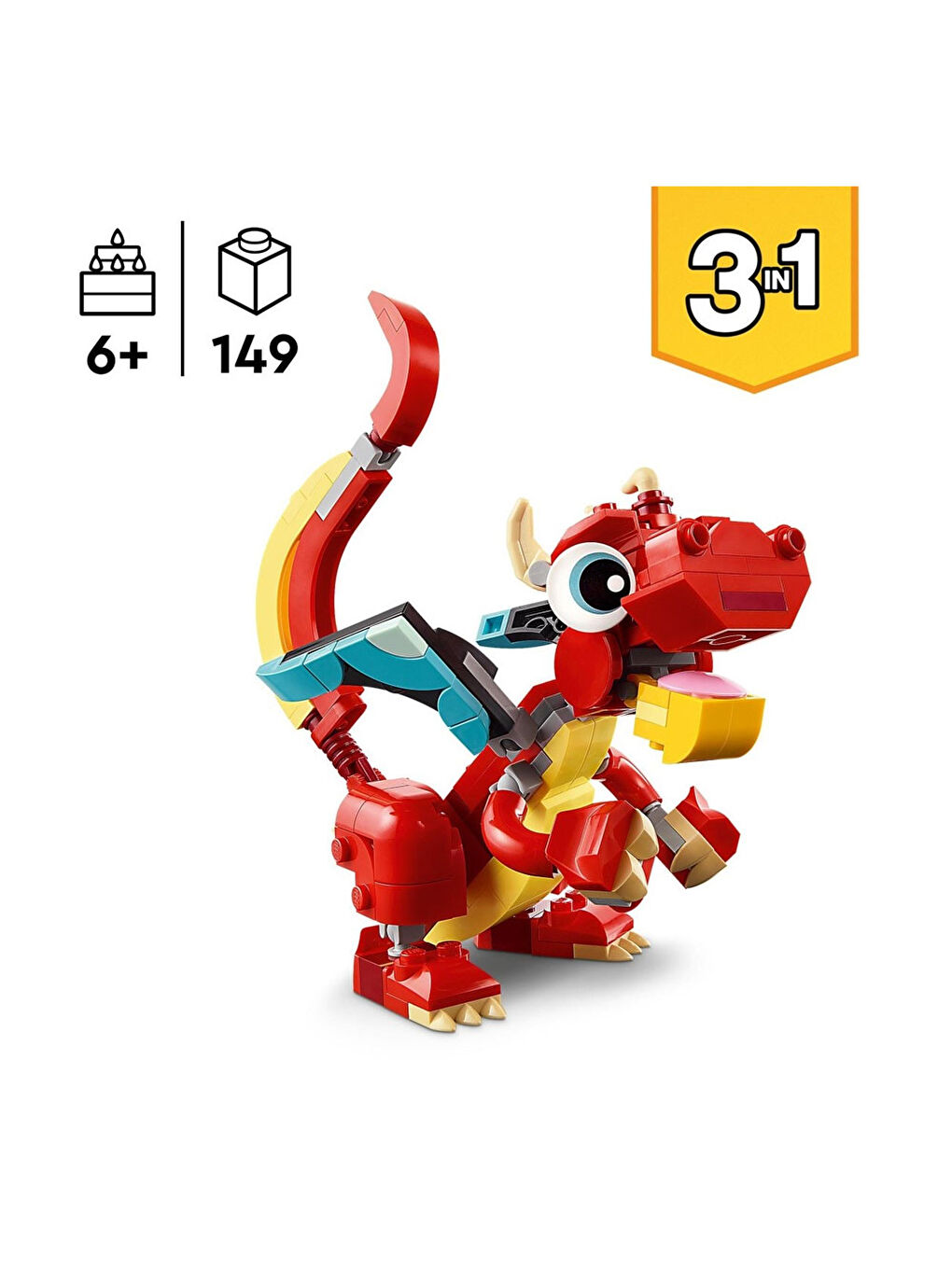 Lego Renksiz Creator Kırmızı Ejderha 31145 - 3