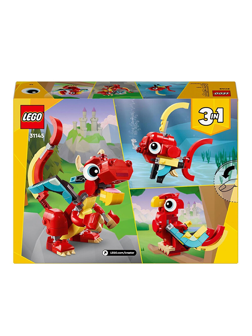 Lego Renksiz Creator Kırmızı Ejderha 31145 - 5