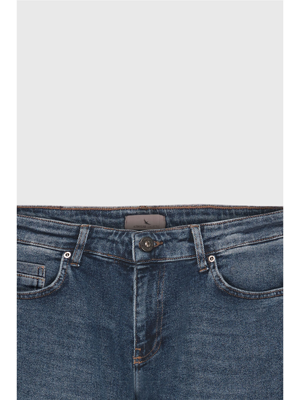 Erkek Açık Mavi Pamuklu Esnek Slim Fit Dar Kesim 5 Cep Jean Pantolon-6