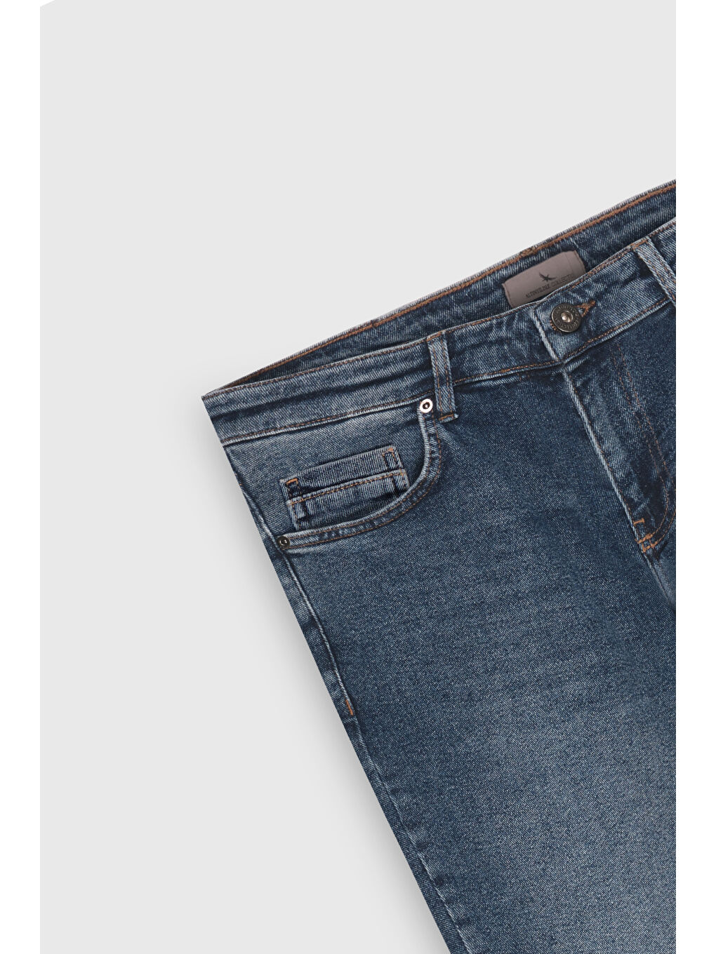 Erkek Açık Mavi Pamuklu Esnek Slim Fit Dar Kesim 5 Cep Jean Pantolon-7
