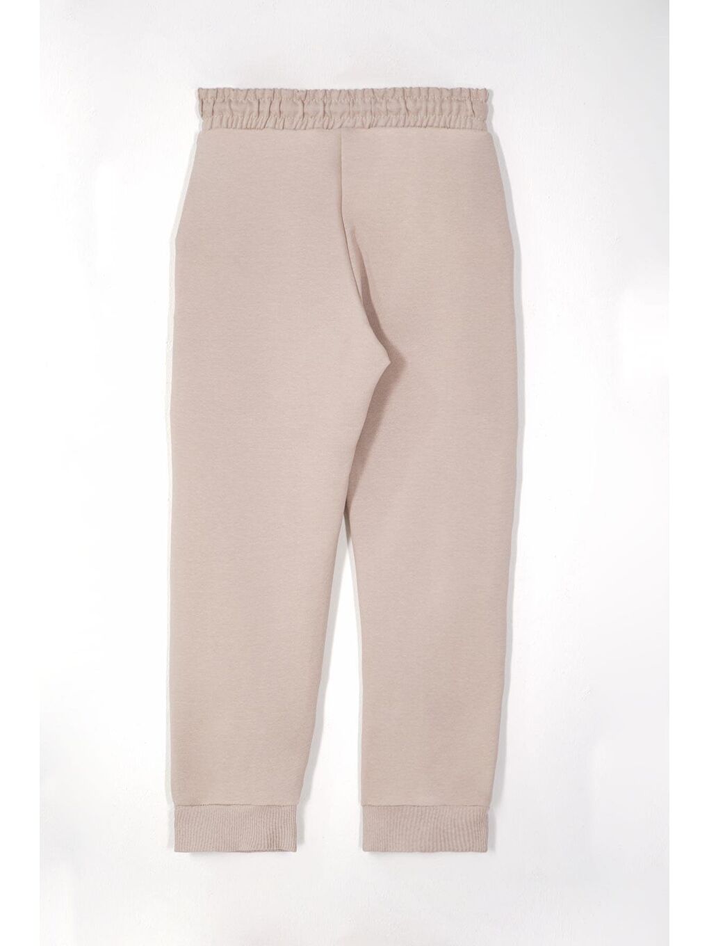 Bej Baskılı Bağcıklı Taş Rengi Renk Erkek Çocuk Eşofman Tek Alt-4