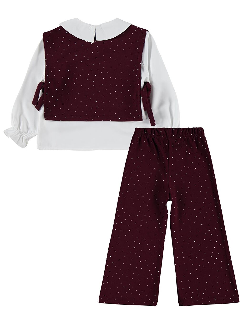 Girls Yakalı 2-5 Yaş Takım - Bordo-3