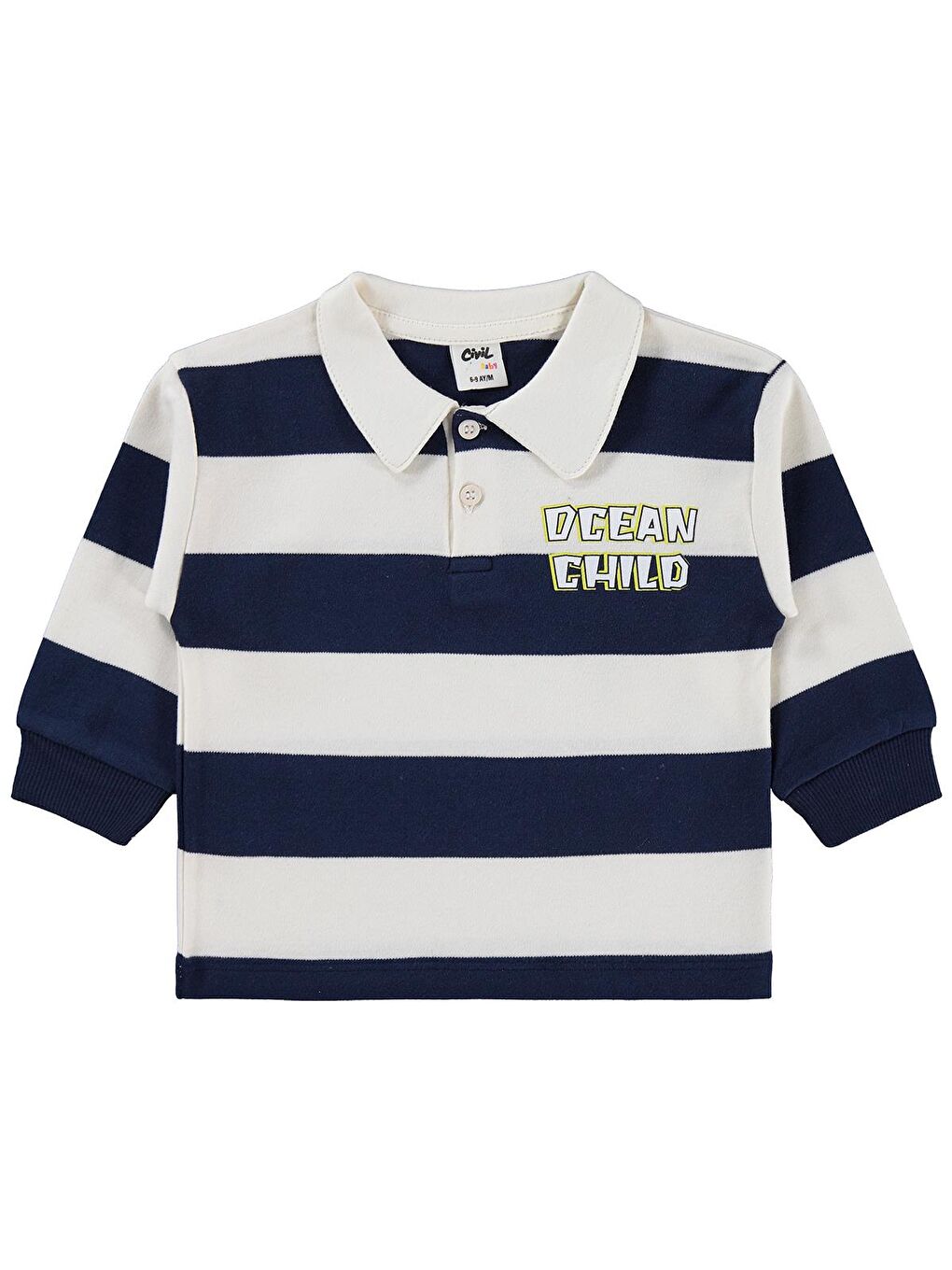 Baby Çizgili 6-18 Ay Sweatshirt - Lacivert