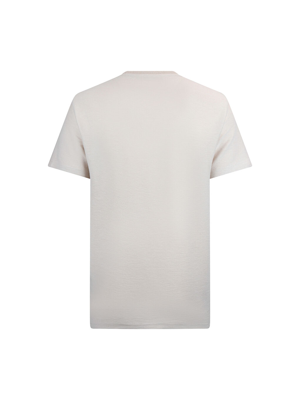 Bej Taş Regular Fit Bisiklet Yaka Basic Tişört-1