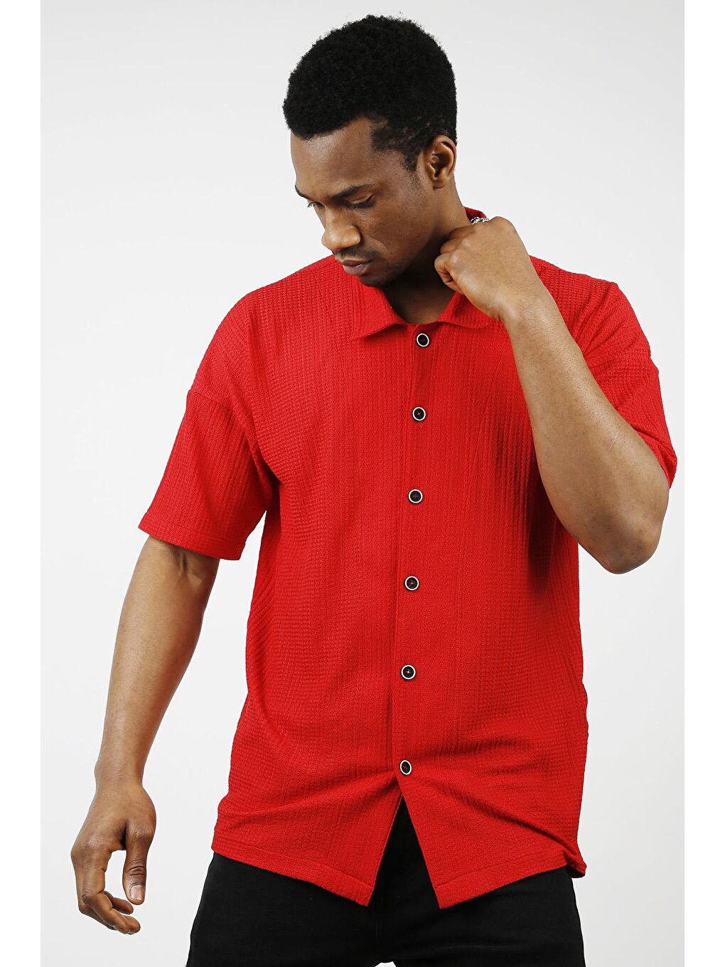 Mercan Salaş Kısa Kollu Gömlek 1KXE2-44733-64-1