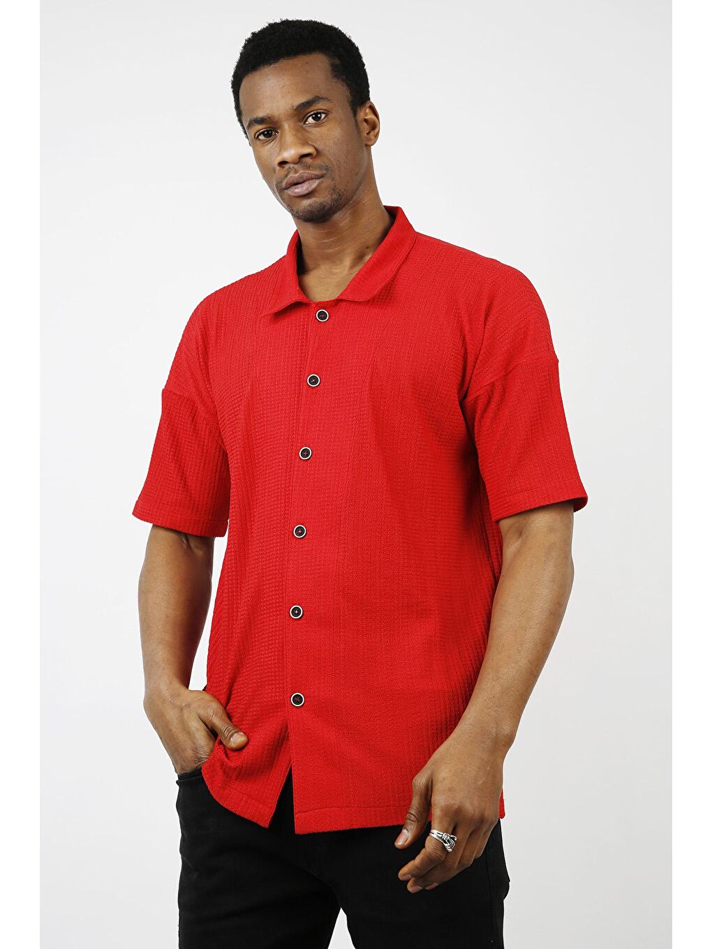 Mercan Salaş Kısa Kollu Gömlek 1KXE2-44733-64-2