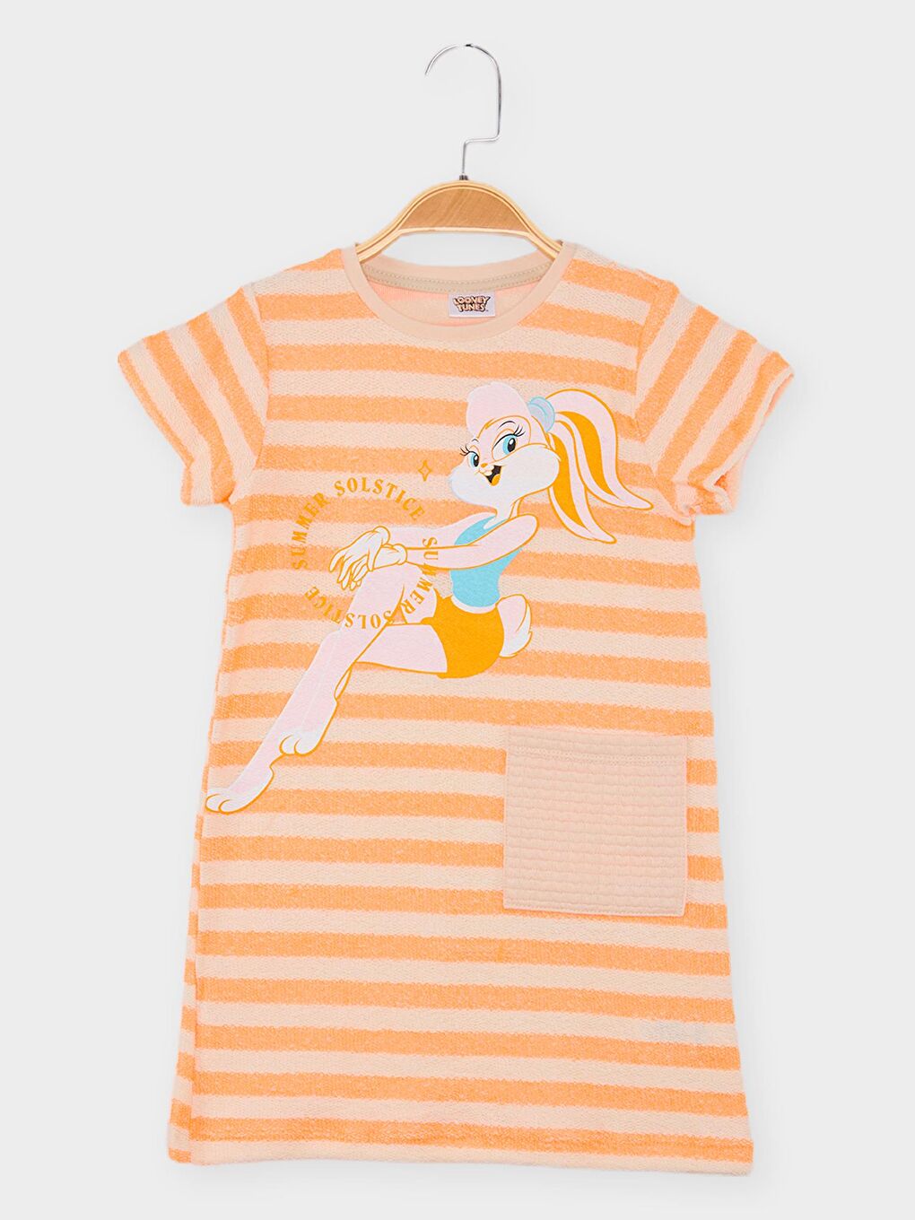 Turuncu Looney Tunes Lisanslı Kız Çocuk Elbise 21909