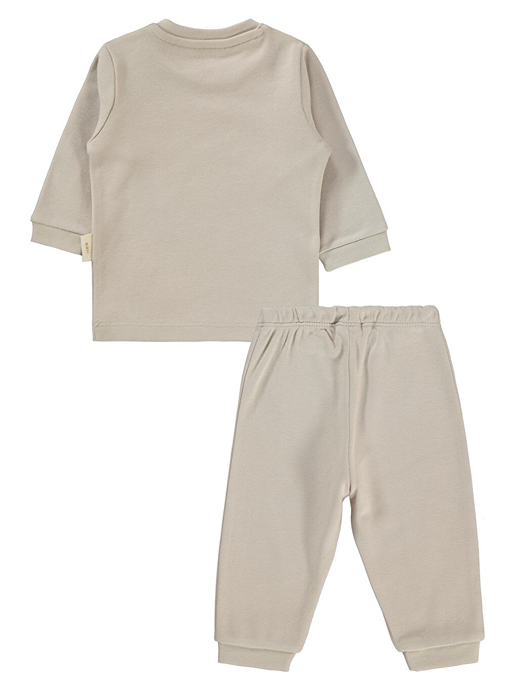 Baby Bebek Organik Pijama Takımı 1-9 Ay Açık Bej-1