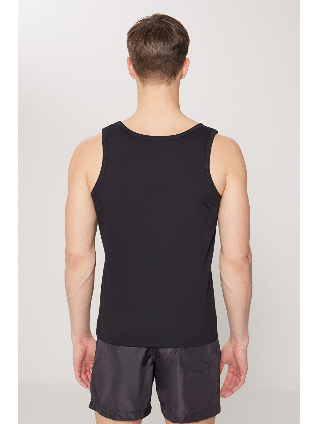 Erkek Siyah Premium %100 Pamuk 2'li Paket Atlet-4