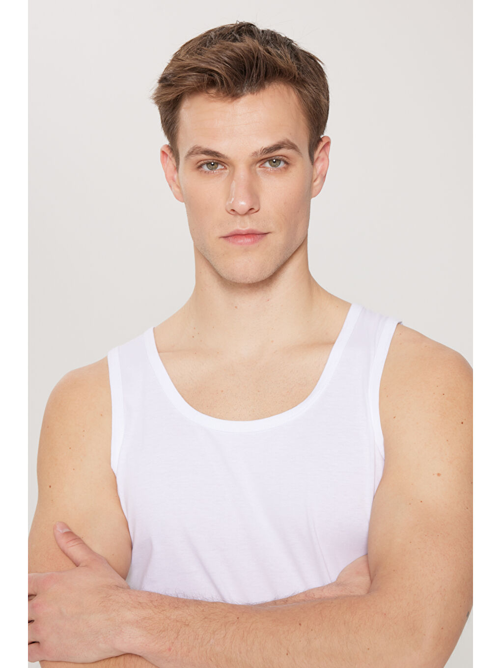 Erkek Beyaz Premium %100 Pamuk 2'li Paket Atlet-3