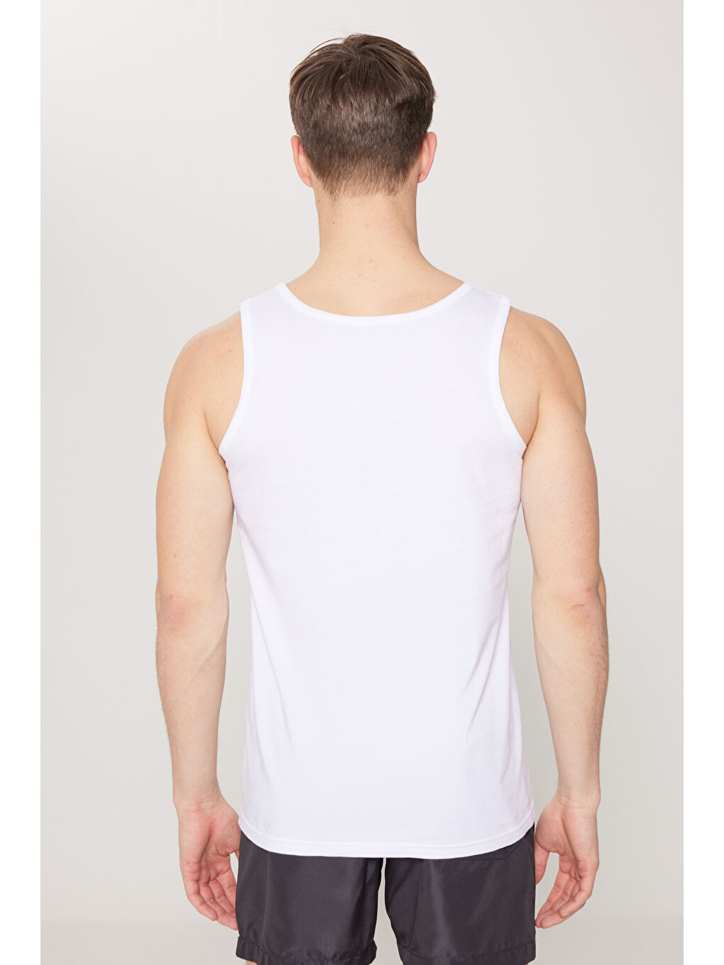 Erkek Beyaz Premium %100 Pamuk 2'li Paket Atlet-4