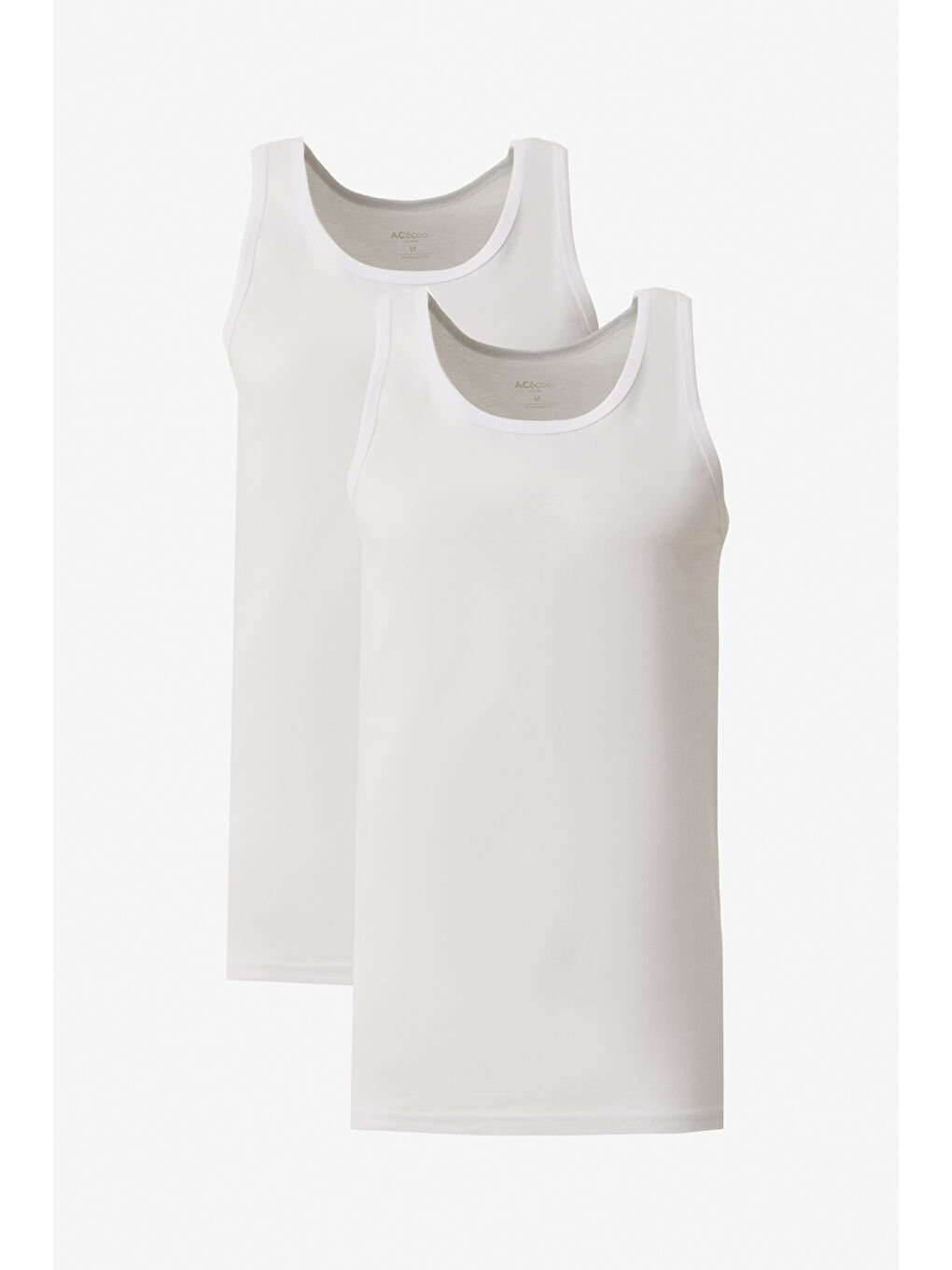 Erkek Beyaz Premium %100 Pamuk 2'li Paket Atlet-5