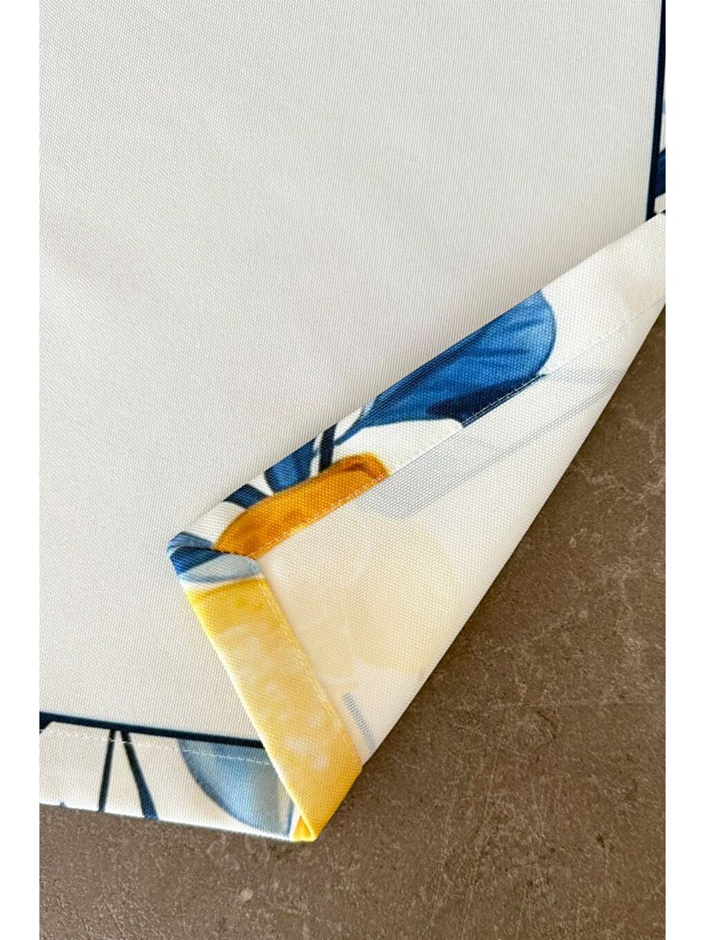 Solim Akdeniz Esintili Limon Desen 1 Adet Amerikan Servis – Sarı/Mavi/Beyaz – 45x35 cm-2