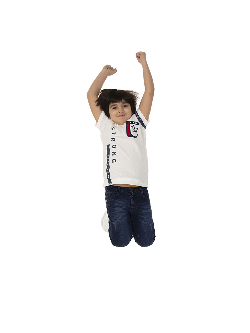 Toontoykids Beyaz Erkek Çocuk T-Shirt Strong Baskılı - 2