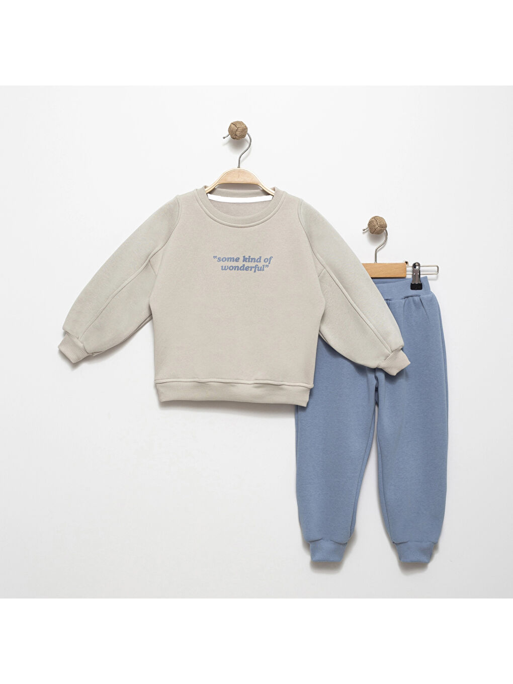 Bej Some Kind Of Wonderfull Baskılı Takım 15938