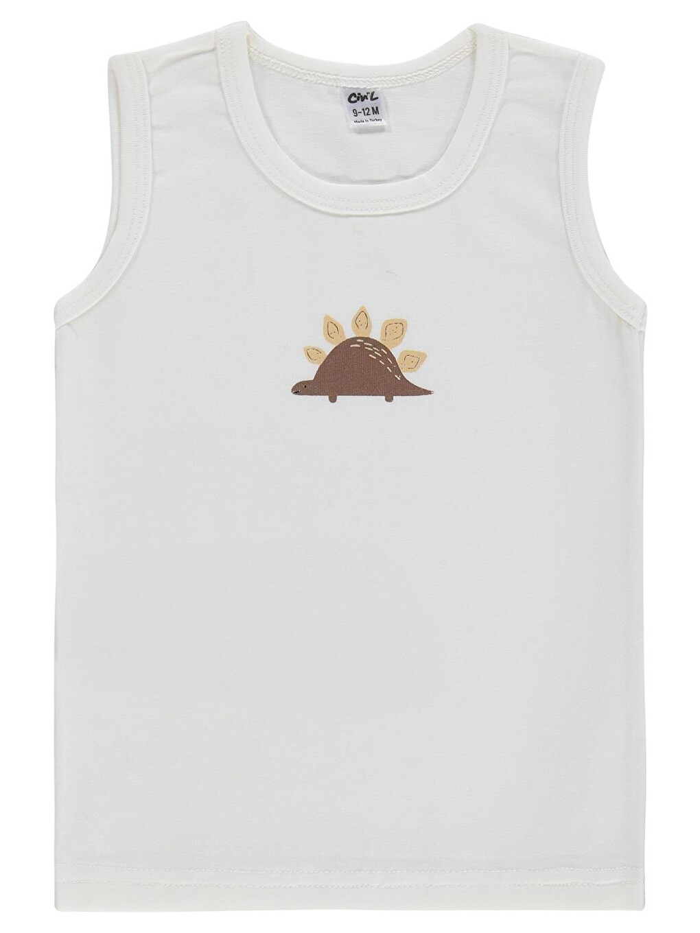 Beyaz Baby Mini Dino 9-18 Ay Bebek Erkek Atlet - Standart