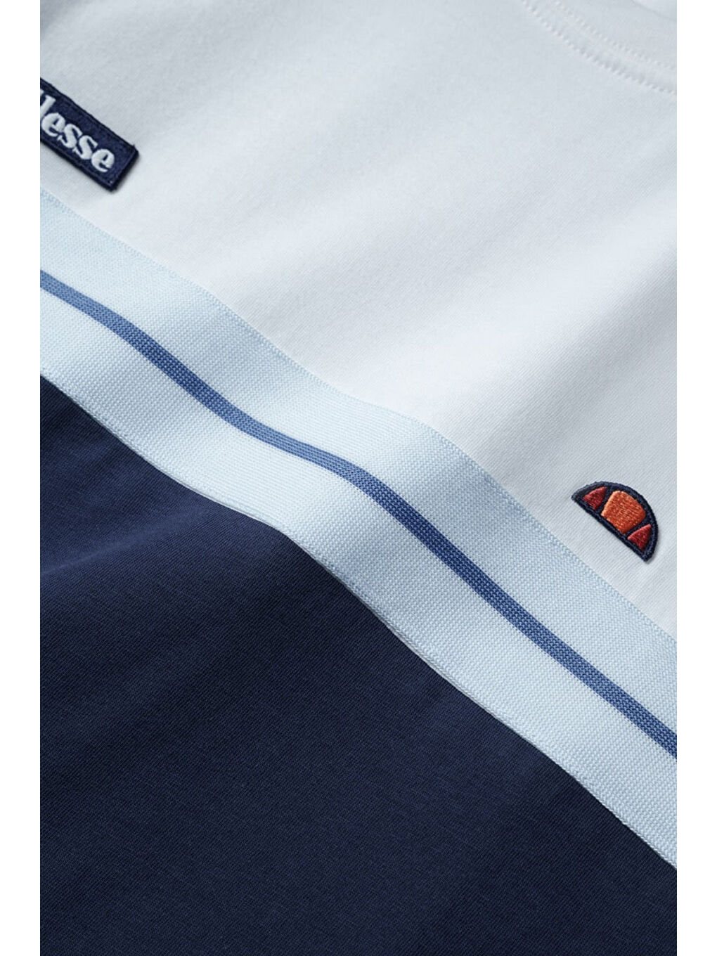 Lacivert %100 Pamuk Bisiklet Yaka Logolu Renk Bloklu T Shirt 6SM5014-NV-3