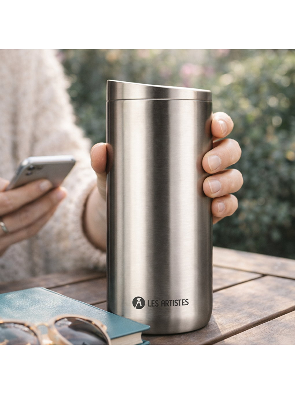 Gri Isı Yalıtımlı Çelik Termos Mug 500ml Metal-2