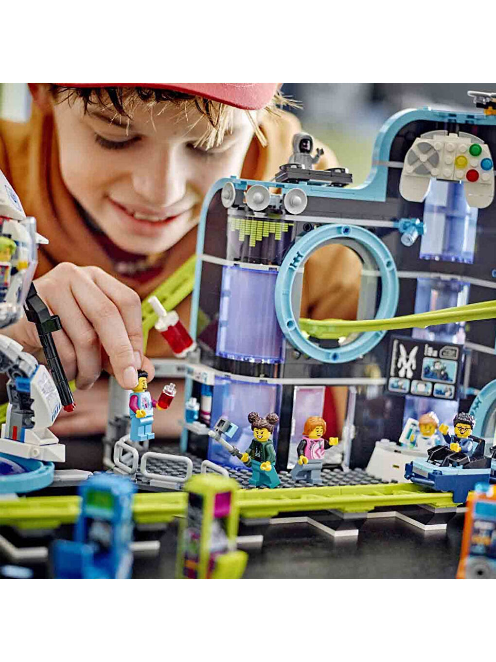 Lego Renksiz City Robot Dünyası Hız Treni Parkı Oyuncağı 60421 - 4