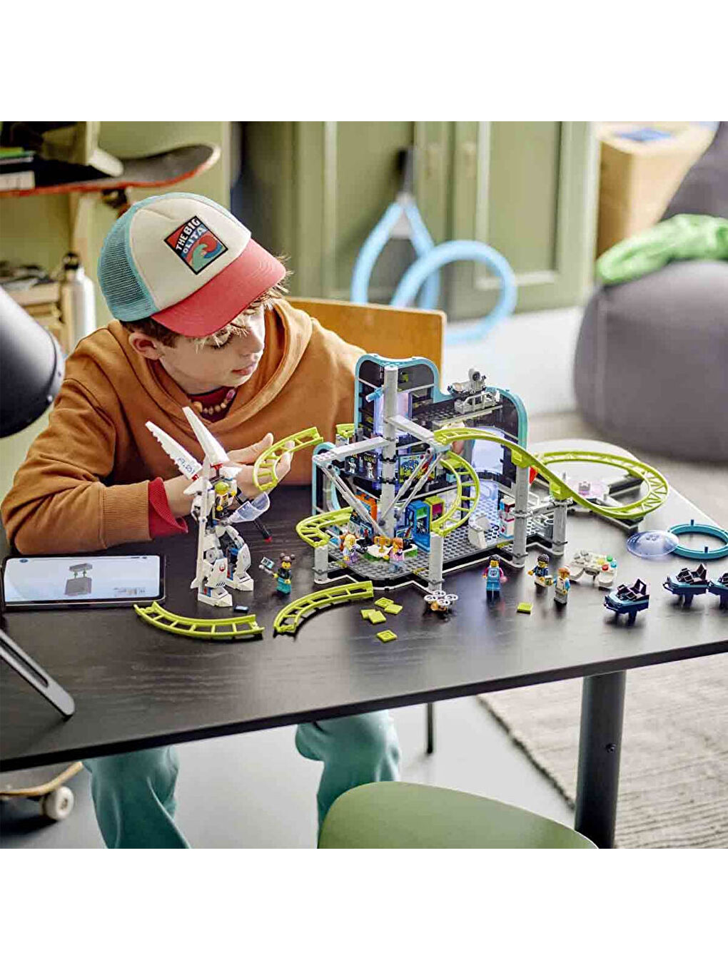 Lego Renksiz City Robot Dünyası Hız Treni Parkı Oyuncağı 60421 - 1