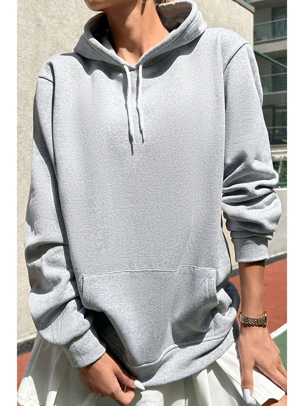 uyguntarz Gri Unisex Prospect Baskılı Sweatshirt